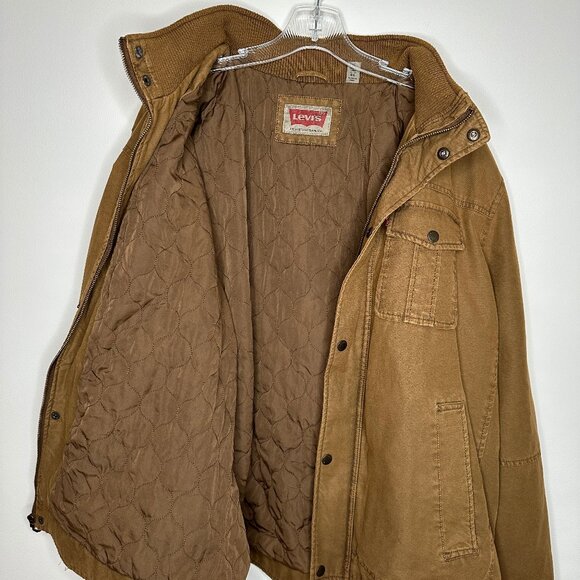 Levi’s Men's Canvas Work Utility Field Jacket Cotton Quilted Lined Size XL - Picture 7 of 13